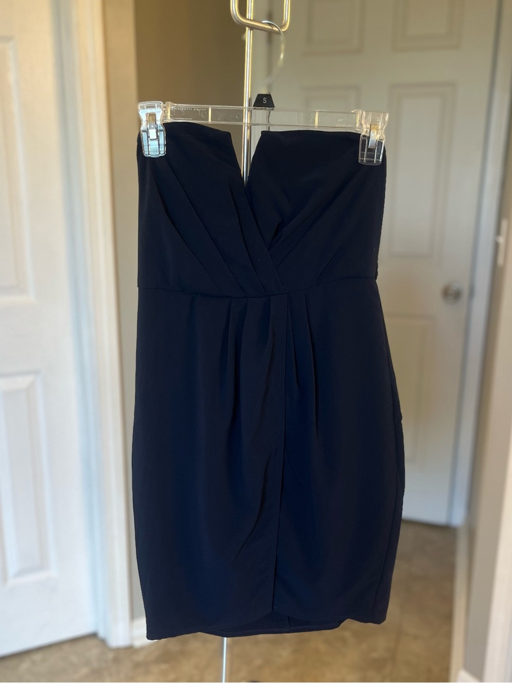 L'ATISTE Strapless Midnight Blue Cocktail Dress